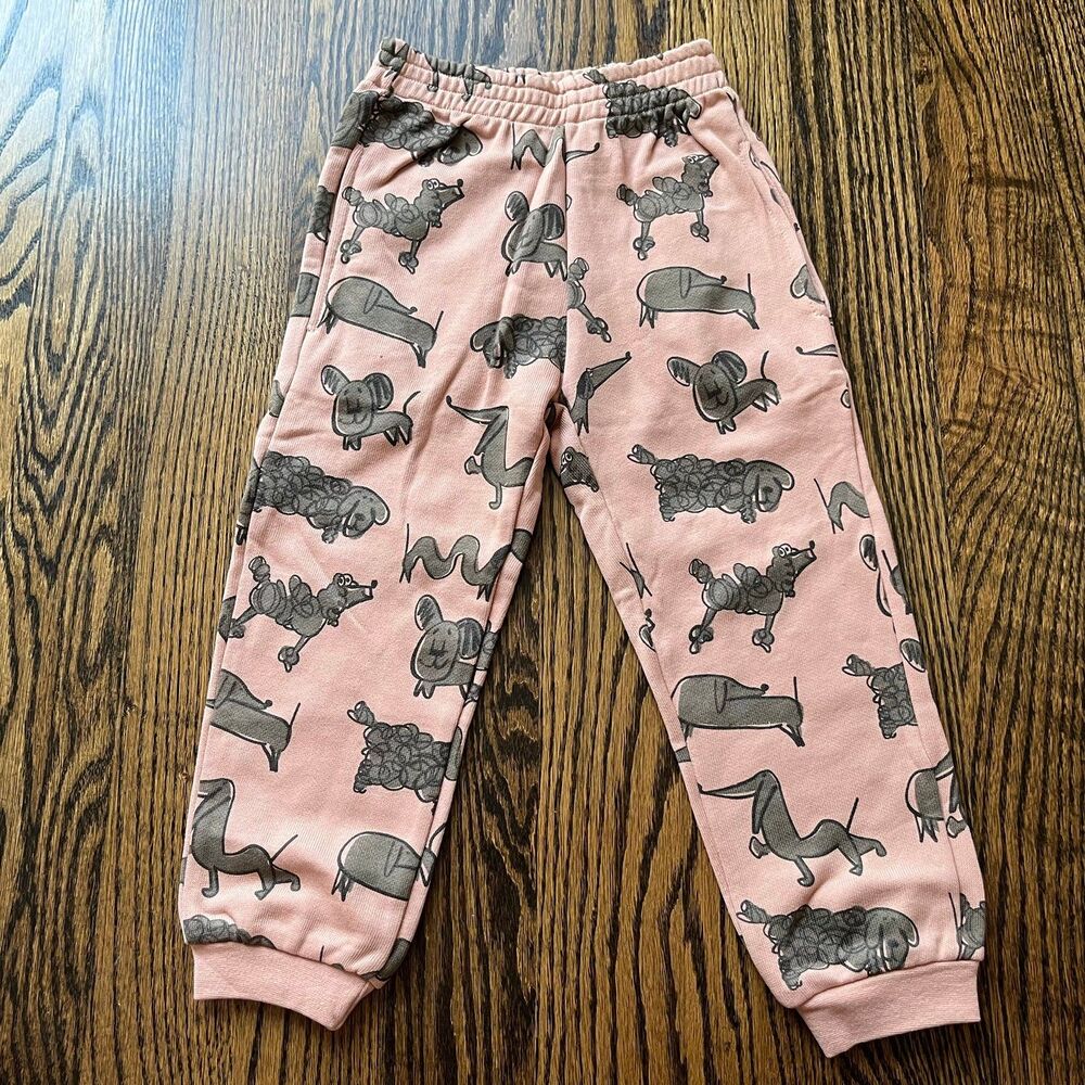 NWT - Wynken Dog Print Pants Arkle Dull Pink (4Y)